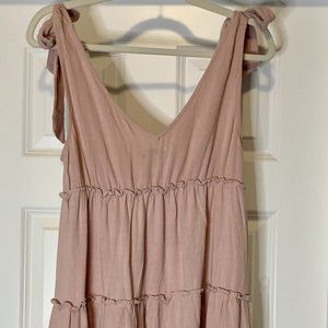 Billy J Boutique Babydoll Blush Pink Tiered Dress Size AU 8 US 4